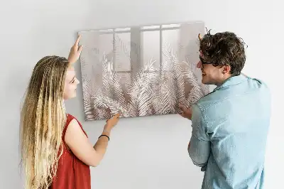 Tableau magnétique pour dessiner motif feuilles exotiques