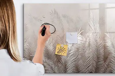 Tableau magnétique pour dessiner motif feuilles exotiques