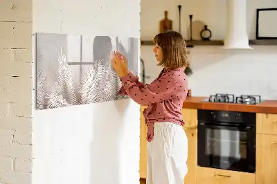 Tableau magnétique pour dessiner motif feuilles exotiques