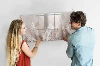 Tableau magnétique pour dessiner motif feuilles exotiques