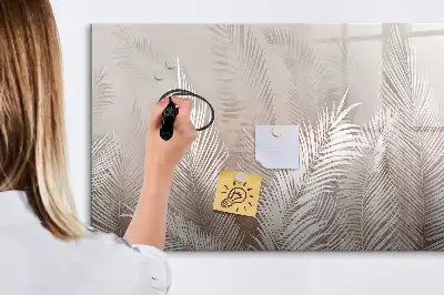 Tableau magnétique pour dessiner motif feuilles exotiques