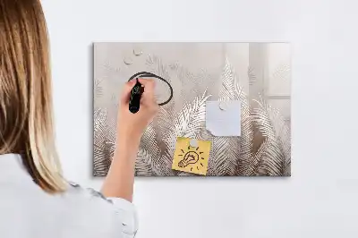 Tableau magnétique pour dessiner motif feuilles exotiques