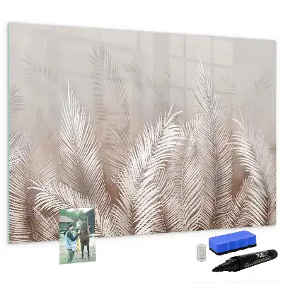 Tableau magnétique pour dessiner motif feuilles exotiques