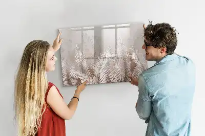 Tableau magnétique pour dessiner motif feuilles exotiques