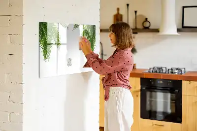Tableau magnétique à dessiner motif feuilles de palmier