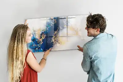 Tableau magnétique à dessiner motif marbre