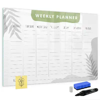 Tableau magnétique pour planning hebdomadaire avec espace pour dessiner