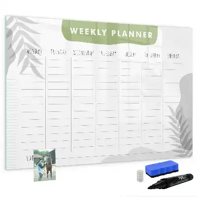 Tableau magnétique pour planning hebdomadaire avec espace pour dessiner