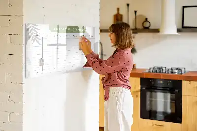 Tableau magnétique pour planning hebdomadaire avec espace pour dessiner