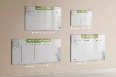 Tableau magnétique pour planning hebdomadaire avec espace pour dessiner