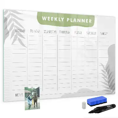 Tableau magnétique pour planning hebdomadaire avec espace pour dessiner