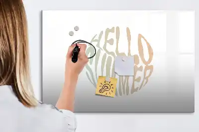Tableau magnétique à dessiner modèle Bonjour l'été