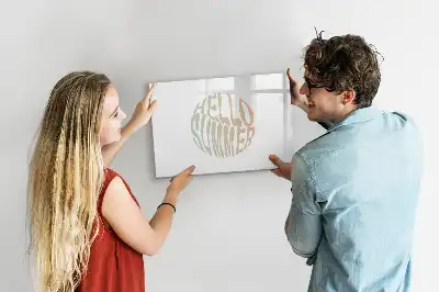 Tableau magnétique à dessiner modèle Bonjour l'été