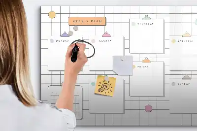 Tableau magnétique pour dessiner planning de la semaine