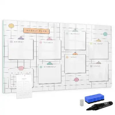 Tableau magnétique pour dessiner planning de la semaine