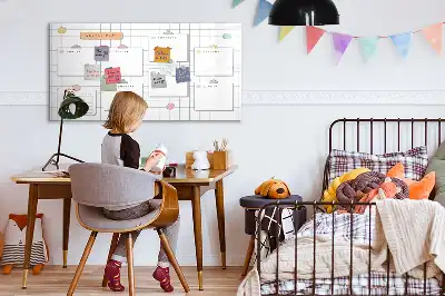 Tableau magnétique pour dessiner planning de la semaine