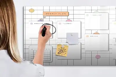 Tableau magnétique pour dessiner planning de la semaine