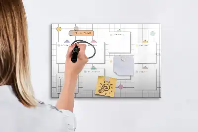 Tableau magnétique pour dessiner planning de la semaine