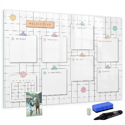 Tableau magnétique pour dessiner planning de la semaine