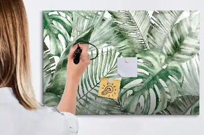 Tableau magnétique à dessiner motif feuilles de plantes