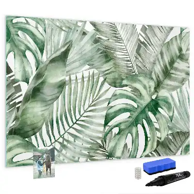 Tableau magnétique à dessiner motif feuilles de plantes