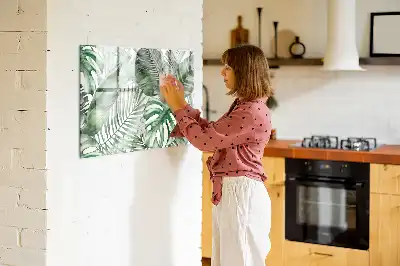 Tableau magnétique à dessiner motif feuilles de plantes