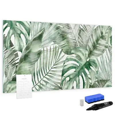 Tableau magnétique à dessiner motif feuilles de plantes