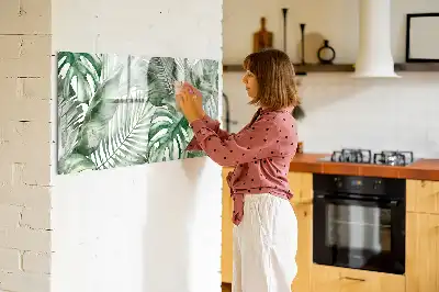 Tableau magnétique à dessiner motif feuilles de plantes