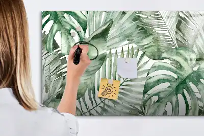 Tableau magnétique à dessiner motif feuilles de plantes