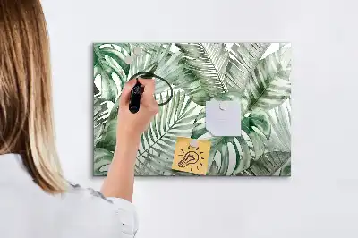 Tableau magnétique à dessiner motif feuilles de plantes