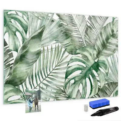 Tableau magnétique à dessiner motif feuilles de plantes