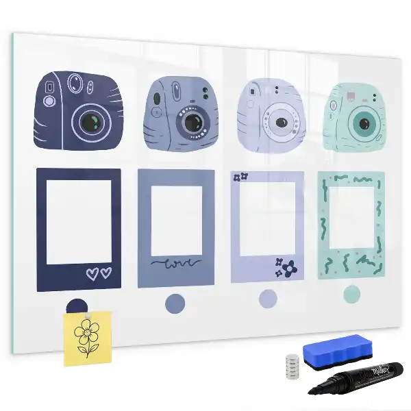 Tableau magnétique à dessiner cadres polaroid