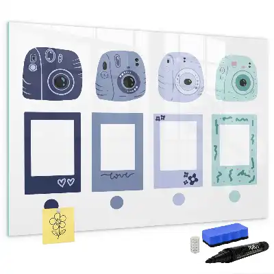 Tableau magnétique à dessiner cadres polaroid