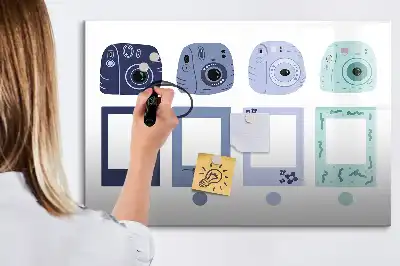 Tableau magnétique à dessiner cadres polaroid