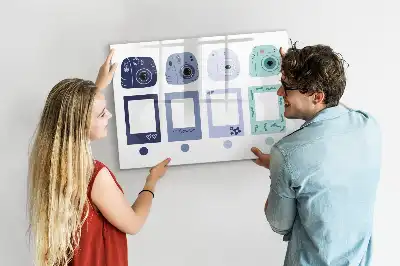 Tableau magnétique à dessiner cadres polaroid