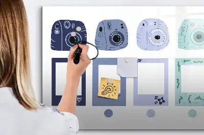 Tableau magnétique à dessiner cadres polaroid