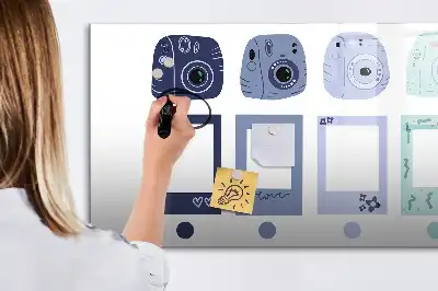 Tableau magnétique à dessiner cadres polaroid