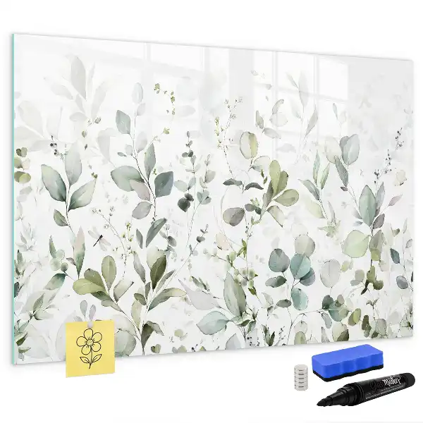 Tableau magnétique à dessiner motif plantes