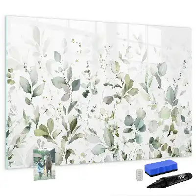 Tableau magnétique à dessiner motif plantes