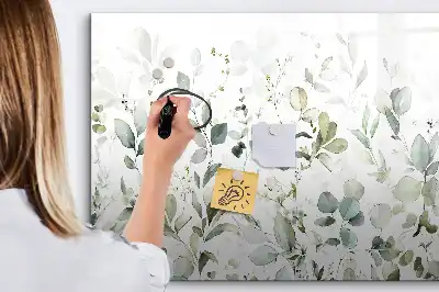 Tableau magnétique à dessiner motif plantes