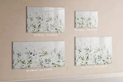 Tableau magnétique à dessiner motif plantes