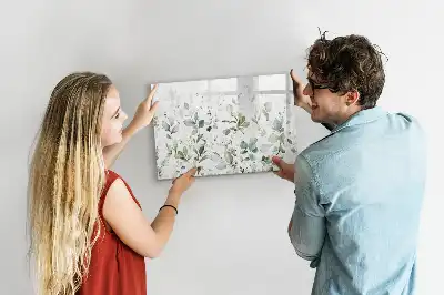 Tableau magnétique à dessiner motif plantes