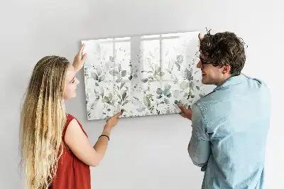 Tableau magnétique à dessiner motif plantes
