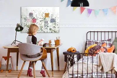 Tableau magnétique à dessiner motif plantes