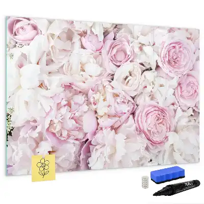 Tableau magnétique pour dessiner avec motif de fleurs décoratives