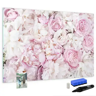 Tableau magnétique pour dessiner avec motif de fleurs décoratives