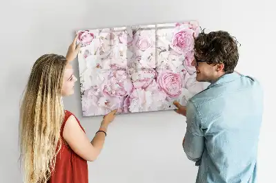 Tableau magnétique pour dessiner avec motif de fleurs décoratives
