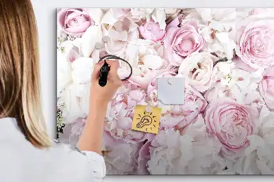 Tableau magnétique pour dessiner avec motif de fleurs décoratives