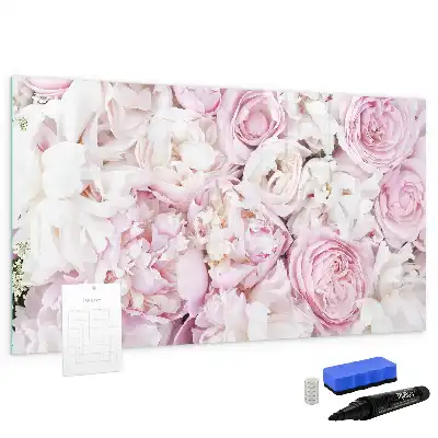 Tableau magnétique pour dessiner avec motif de fleurs décoratives