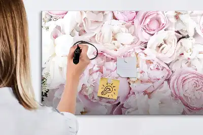 Tableau magnétique pour dessiner avec motif de fleurs décoratives